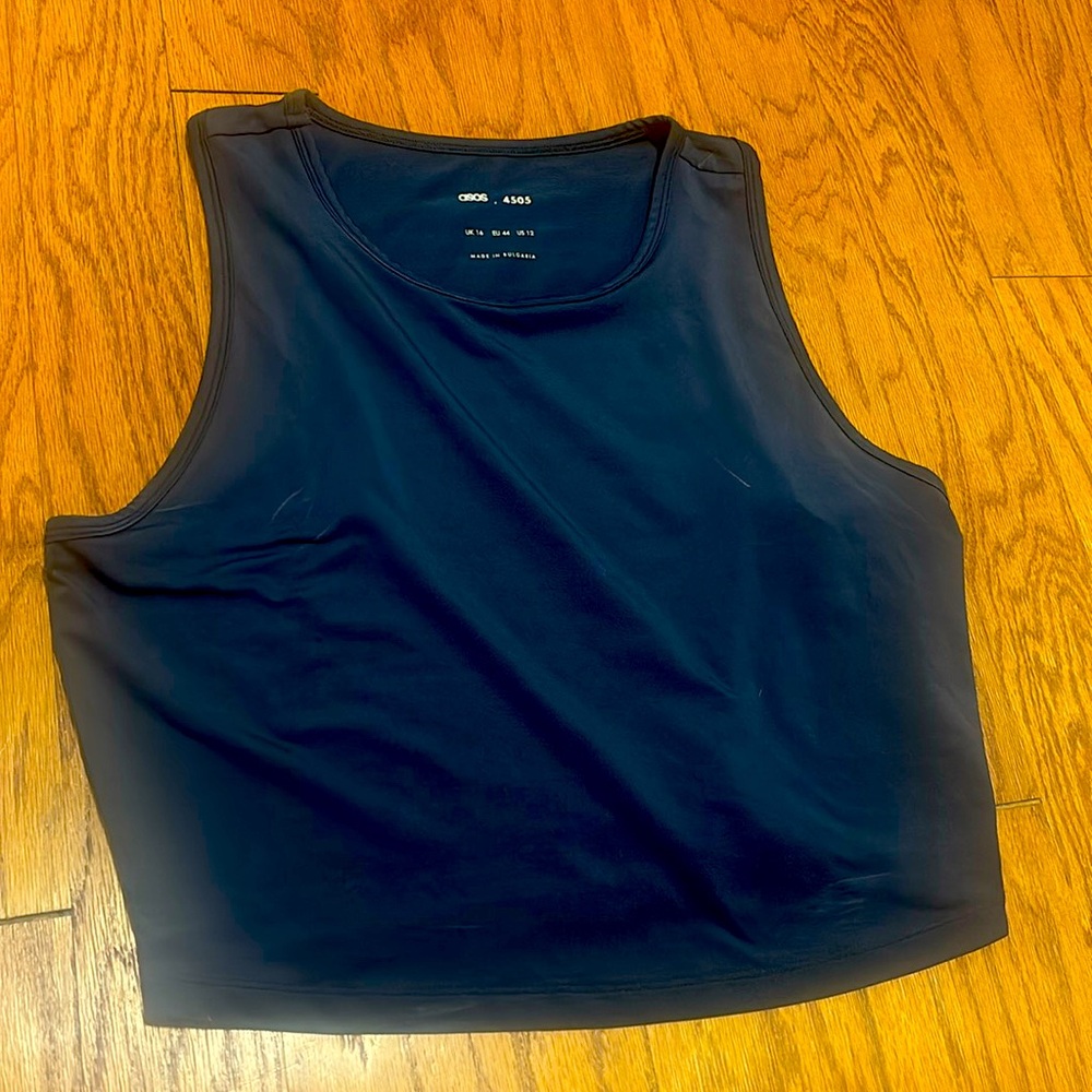Asos navy blue crop top, size 12